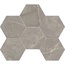 Estima Bernini BR03 Grey Hexagon Неполированный Мозаика 25x28,5 см, Россия, под мозаику - фото 1