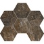 Estima Bernini BR04 Dark Brown Hexagon Неполированный Мозаика 25x28,5 см, Россия, под мозаику - фото 1