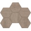 Estima Classic Wood CW02 Dark Grey Hexagon Неполированный Мозаика 25x28,5 см, Россия, под дерево - фото 1