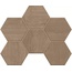 Estima Classic Wood CW03 Rusty Beige Hexagon Неполированный Мозаика 25x28,5 см, Россия, под дерево - фото 1