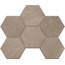 Estima Gabbro GB02 Grey Hexagon Неполированный Мозаика 25x28,5 см, Россия, под мозаику - фото 1