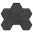 Estima Luna LN04/TE04 Black Hexagon Неполированная Мозаика 25x28,5 см, Россия, под мозаику - фото 1