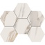 Estima Miramare RM01 Hexagon White Неполированный Мозаика 25x28,5 см, Россия, под мозаику - фото 1