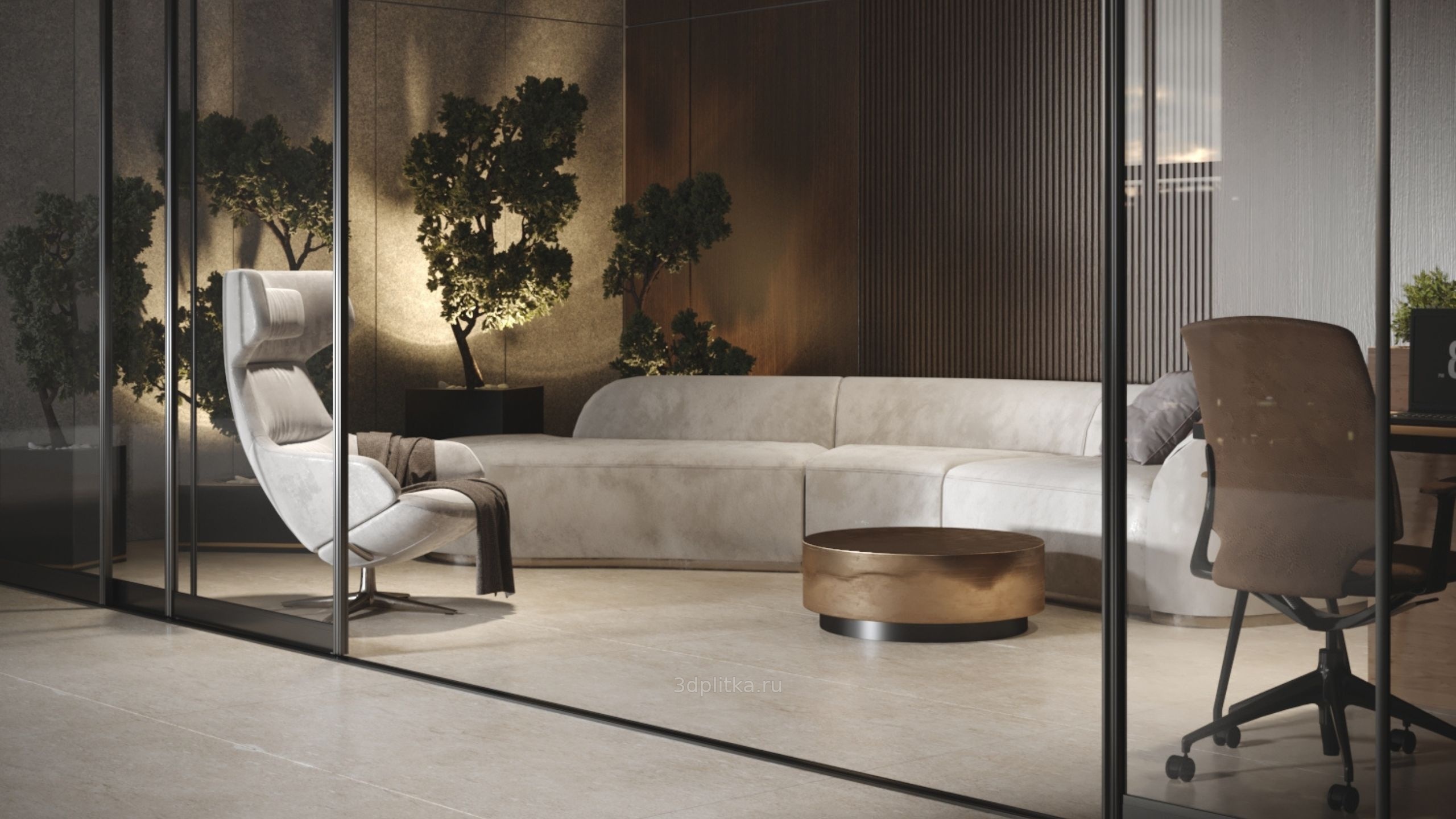 Estima NewPort 40,5x40,5, керамогранит, Россия, под бетон  - фото интерьера 1