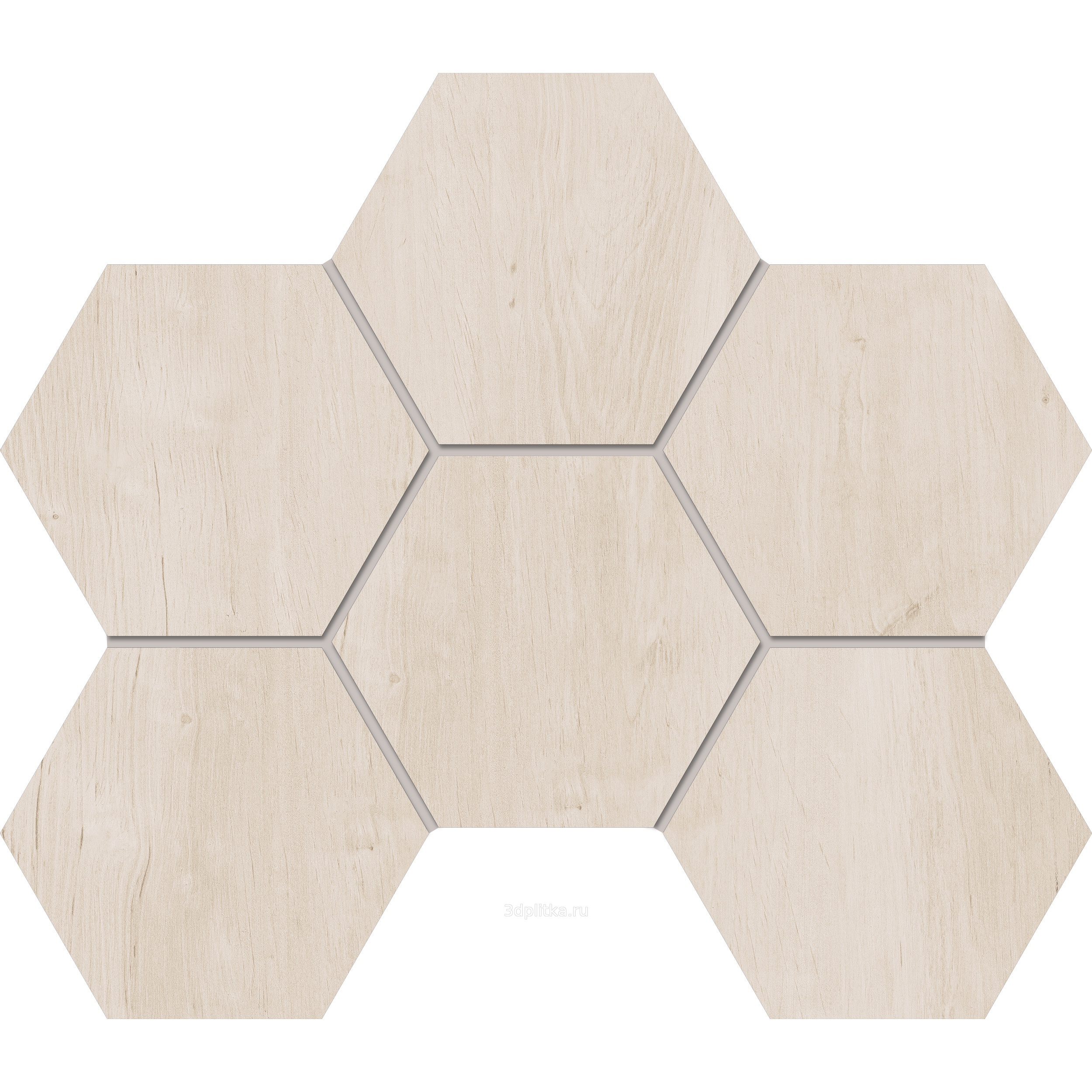 Мозаика Starmosaic Hexagon big белая керамическая 256х295х6 мм матовая