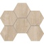 Estima Soft Wood SF02 Creamy Hexagon Неполированный Мозаика 25x28,5 см, Россия, под мозаику - фото 1
