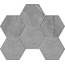 Estima Terra LN03/TE03 Anthracite hexagon неполированный Мозаика 25x28,5 см, Россия, под мозаику - фото 1