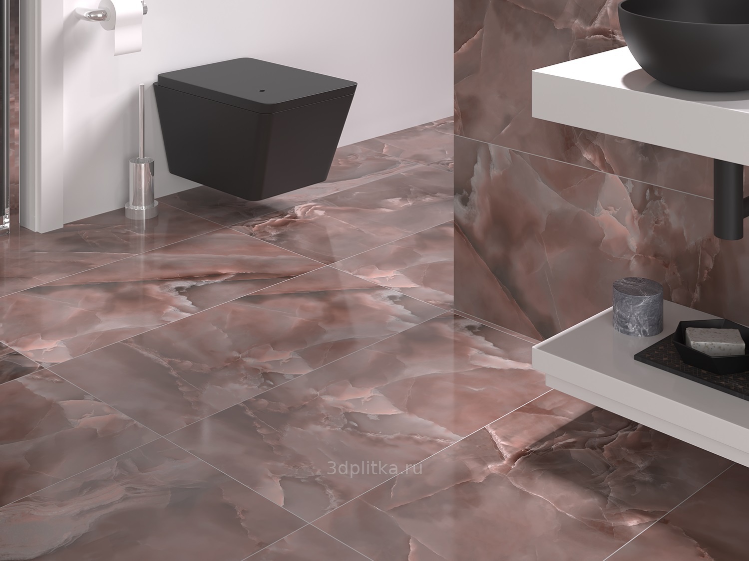 Etili Seramik Paradise Rose Onyx Polished Rec 60x120 - керамическая плитка  и керамогранит