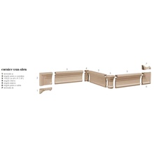 Etruria Art Deco Cornice Van Alen Beige Спец. Элемент 10x25 см, Италия, под камень  - фото 1 - фото 1