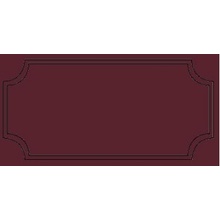 Etruria Art Deco Vector Frame B Burgundy Декор 12,5x25 см, Италия, под камень  - фото 1 - фото 1