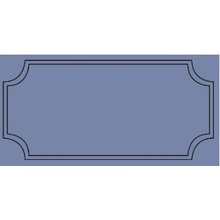 Etruria Art Deco Vector Frame B China Blue Декор 12,5x25 см, Италия, под камень  - фото 1 - фото 1