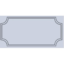 Etruria Art Deco Vector Frame B Light Blue Декор 12,5x25 см, Италия, под камень  - фото 1 - фото 1