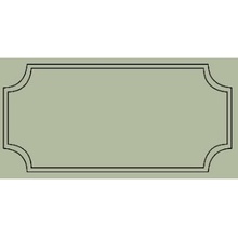Etruria Art Deco Vector Frame B Moss Green Декор 12,5x25 см, Италия, под камень  - фото 1 - фото 1