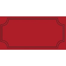 Etruria Art Deco Vector Frame B Red Декор 12,5x25 см, Италия, под камень  - фото 1 - фото 1