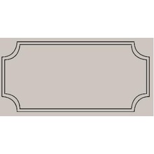 Etruria Art Deco Vector Frame B Silver Gray Декор 12,5x25 см, Италия, под камень  - фото 1 - фото 1