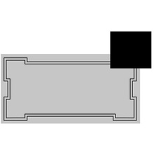 Etruria Art Deco Vector Frame C Dark Декор 12,5x25 см, Италия, под камень  - фото 1 - фото 1