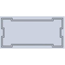 Etruria Art Deco Vector Frame C Light Blue Декор 12,5x25 см, Италия, под камень  - фото 1 - фото 1