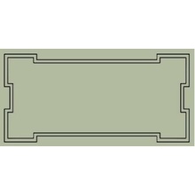 Etruria Art Deco Vector Frame C Moss Green Декор 12,5x25 см, Италия, под камень  - фото 1 - фото 1
