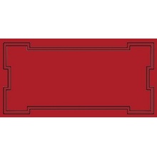 Etruria Art Deco Vector Frame C Red Декор 12,5x25 см, Италия, под камень  - фото 1 - фото 1