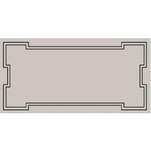 Etruria Art Deco Vector Frame C Silver Gray Декор 12,5x25 см, Италия, под камень  - фото 1 - фото 1