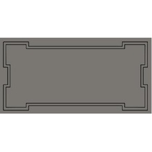 Etruria Art Deco Vector Frame C Slate Gray Декор 12,5x25 см, Италия, под камень  - фото 1 - фото 1