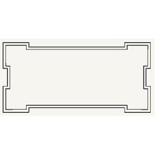 Etruria Art Deco Vector Frame C SWhite Декор 12,5x25 см, Италия, под камень  - фото 1 - фото 1