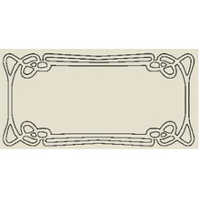 Etruria Art Deco Vector Frame E Beige Декор 12,5x25 см, Италия, под камень  - фото 1 - фото 1