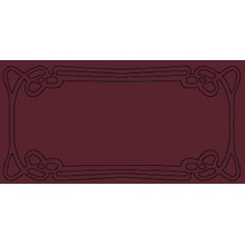 Etruria Art Deco Vector Frame E Burgundy Декор 12,5x25 см, Италия, под камень  - фото 1 - фото 1