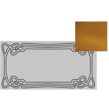 Etruria Art Deco Vector Frame E Caramel Craquele Декор 12,5x25 см, Италия, под камень  - фото 1 - фото 1