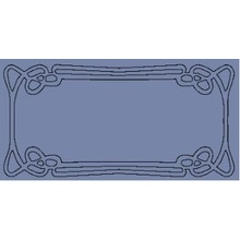 Etruria Art Deco Vector Frame E China Blue Декор 12,5x25 см, Италия, под камень  - фото 1 - фото 1