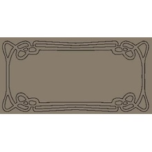 Etruria Art Deco Vector Frame E Deep Chestnut Декор 12,5x25 см, Италия, под камень  - фото 1 - фото 1