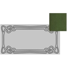 Etruria Art Deco Vector Frame E Emerald Green Craquele Декор 12,5x25 см, Италия, под камень  - фото 1 - фото 1