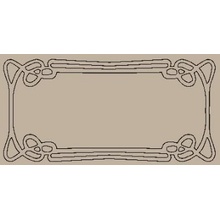 Etruria Art Deco Vector Frame E Kaki Декор 12,5x25 см, Италия, под камень  - фото 1 - фото 1