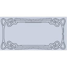 Etruria Art Deco Vector Frame E Light Blue Декор 12,5x25 см, Италия, под камень  - фото 1 - фото 1