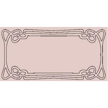 Etruria Art Deco Vector Frame E Light Pink Декор 12,5x25 см, Италия, под камень  - фото 1 - фото 1