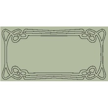Etruria Art Deco Vector Frame E Moss Green Декор 12,5x25 см, Италия, под камень  - фото 1 - фото 1