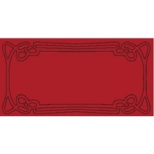 Etruria Art Deco Vector Frame E Red Декор 12,5x25 см, Италия, под камень  - фото 1 - фото 1