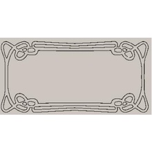 Etruria Art Deco Vector Frame E Silver Gray Декор 12,5x25 см, Италия, под камень  - фото 1 - фото 1