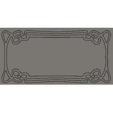 Etruria Art Deco Vector Frame E Slate Gray Декор 12,5x25 см, Италия, под камень  - фото 1 - фото 1