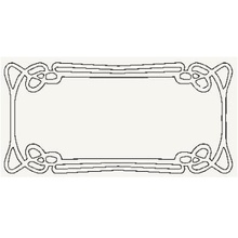 Etruria Art Deco Vector Frame E White Декор 12,5x25 см, Италия, под камень  - фото 1 - фото 1