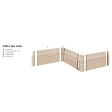 Etruria Art Deco Battiscopa Kahn Asparagus Плинтус 12,5x25 см, Италия, под камень  - фото 1 - фото 1