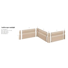 Etruria Art Deco Battiscopa Sunlight Burgundy Плинтус 15x25 см, Италия, под камень  - фото 1 - фото 1