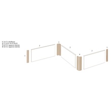 Etruria Art Deco Bullnose Emerald Green Craquele Спец. Элемент 2x12,5 см, Италия, под камень  - фото 1 - фото 1