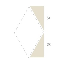 Etruria Concetto Spaziale Triangolo Piano Dx Beige Настенная плитка 5,4x12,9 см, Италия, под камень  - фото 1 - фото 1