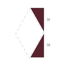 Etruria Concetto Spaziale Triangolo Piano Sx Burgundy Настенная плитка 5,4x12,9 см, Италия, под камень  - фото 1 - фото 1