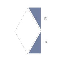 Etruria Concetto Spaziale Triangolo Piano Sx China Blue Настенная плитка 5,4x12,9 см, Италия, под камень  - фото 1 - фото 1