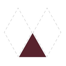 Etruria Concetto Spaziale Triangolo Piano Burgundy Настенная плитка 11x13 см, Италия, под камень  - фото 1 - фото 1