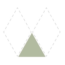 Etruria Concetto Spaziale Triangolo Piano Moss Green Настенная плитка 11x13 см, Италия, под камень  - фото 1 - фото 1