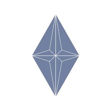 Etruria Concetto Spaziale Rombo China Blue Настенная плитка 13x22,2 см, Италия, под камень  - фото 1 - фото 1