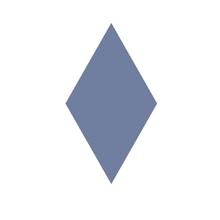 Etruria Concetto Spaziale Rombo Piano China Blue Настенная плитка 13x22,2 см, Италия, под камень  - фото 1 - фото 1